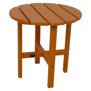 Polywood Round Patio Side Table   Orange