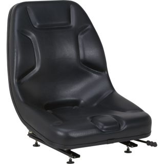 Concentric Universal Replacement Skid Steer Seat   Black, Model 460