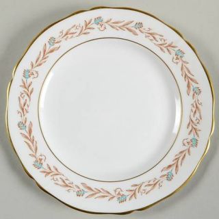 Grosvenor Heritage Salad Plate, Fine China Dinnerware   Turquoise Wheat,    Brow