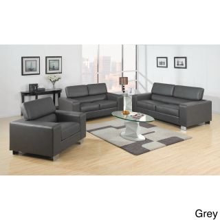 Furniture Of America Mazri 3 piece Bonded Leather Sofa Set