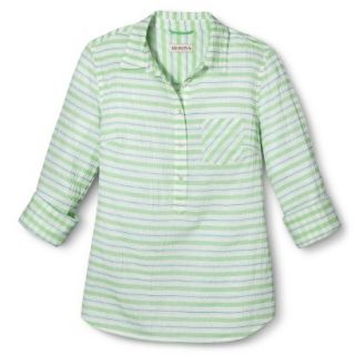 Merona Womens Gauze Popover Favorite Shirt   Pristine Green   M