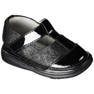 Girls Wee Squeak Sparkle T Strap Mary Jane Shoes   Black 9