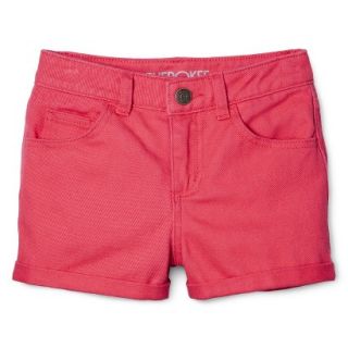 Girls Jean Short   Washed Red L