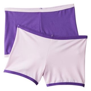 Hanes Girls Play Shorts   Pink/Prpl L