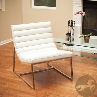 Christopher Knight Home Parisian White Leather Sofa Chair