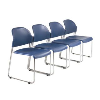 Office Star 2 Pack Stack Chair STC3230 Quantity Set of 4, Seat Finish Blue