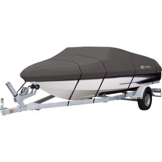Classic Accessories StormPro Heavy Duty Boat Cover   Charcoal, Fits 14ft. 16ft.
