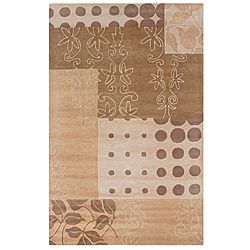 Hand tufted Hesiod Beige Wool Rug (8 X 10)