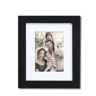 Adeco Adeco Black Matted Wood Picture Frame Black Size 5x7