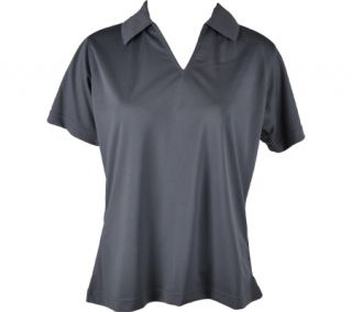 Womens Willow Pointe Performance Polo Shirt   Steel Grey Short Sleeve Shirts