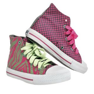 Girls Xolo Shoes Hot Z High Top Canvas Sneakers   Pink 13