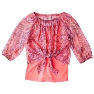 D Signed Girls Long Sleeve Top   Coral M