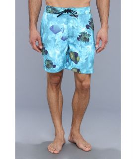 Nautica Fish Print Boardshort Mens Swimwear (Blue)