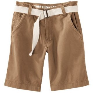 Mossimo Supply Co. Mens Belted Flat Front Shorts   Alamo Brown 26