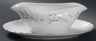 Harmony House China Cynthia Gravy Boat with Attached Underplate, Fine China Dinn