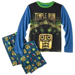 Temple Run Boys 2 Piece Long Sleeve Pajama Set   Blue XS