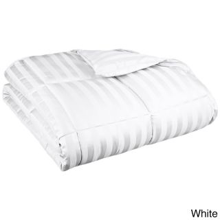 Home City Inc. All season Luxurious Striped Down Alternative Comforter White Size Full