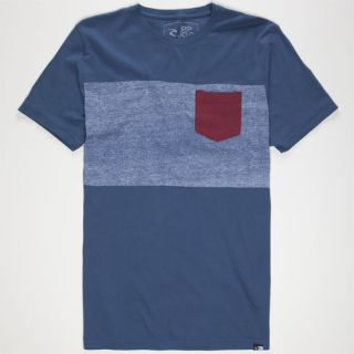 Chaos Mens Pocket Tee Dark Blue In Sizes Small, Medium, X Large, Large