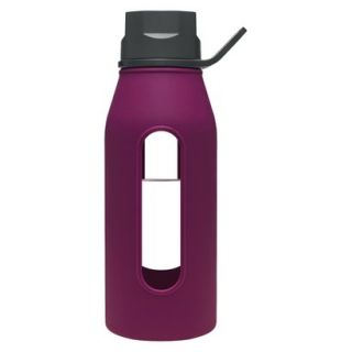 Takeya Classic 16 oz Glass Bottle   Purple/Black