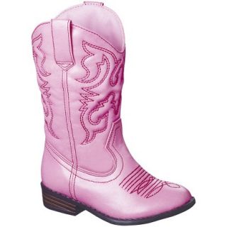 Toddler Girls Cherokee Gregoria Cowboy Boot   Pink 10