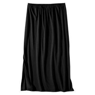 Mossimo Womens Plus Size Double Slit Maxi Skirt   Black 1