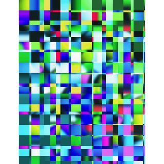 Mosaic Illustration Modern Abstract Canvas Wall Art