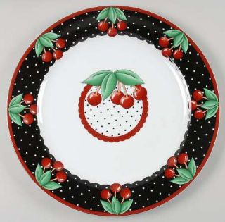 Mary Engelbreit Cherry Cameo 14 Chop Plate (Round Platter), Fine China Dinnerwa