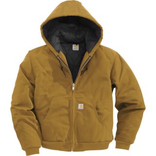 Carhartt Duck Active Jacket   Quilt Lined, Brown, Medium Tall, Model J140