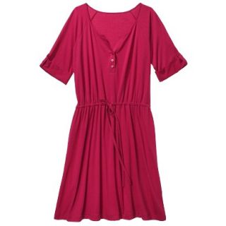 Merona Womens Plus Size 3/4 Sleeve Tie Waist Dress   Red 3