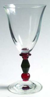 Mikasa Festive Kensington Wine Glass   Clear Bowl, Red & Green