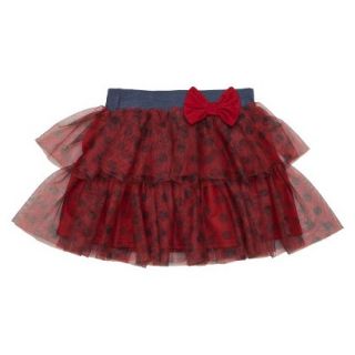 Disney Minnie Mouse Infant Toddler Girls Tutu Skirt   Red 3T