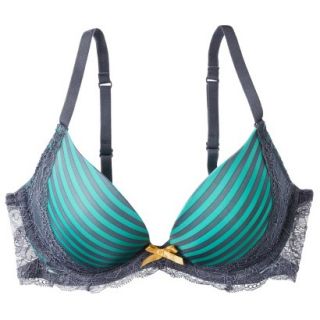 Xhilaration Juniors Padded With Lace Demi   Green 34B