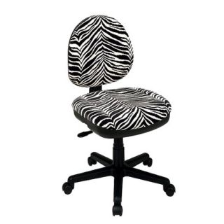 Task Chair Office Star Zebra Print Swivel Desk Chair