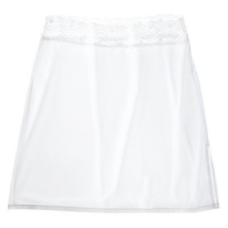 Gilligan & OMalley Womens 18 Half Slip With Lace   White L