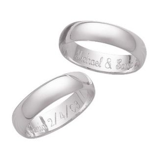 Sterling Silver Personalized 5mm. Band with Message Inside   9
