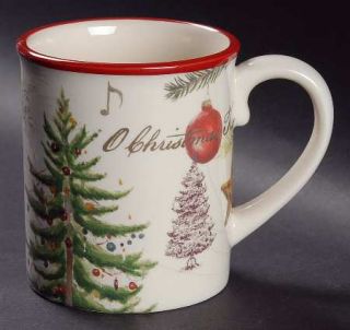 Williams Sonoma Christmas Carols Mug, Fine China Dinnerware   Christmas Items,Pi