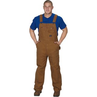 Key Unlined Duck Bib Overall   Saddle, 36 Inch Waist x 30 Inch Inseam, Model