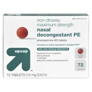 up&up Maximum Strength Nasal Decongestant Non Drowsy Tablets   72 Count