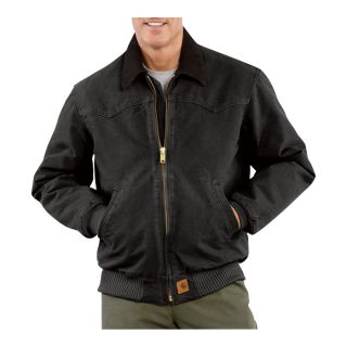 Carhartt Sandstone Santa Fe Jacket   Black, Medium, Model J14
