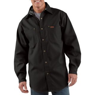Carhartt Canvas Shirt Jacket   Black, Large, Model S296