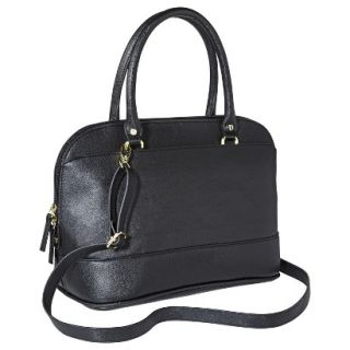 Merona Satchel Handbag with Removable Crossbody Strap   Black