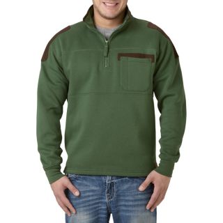 John Deere Zip Fleece Pullover   Green, Medium, Model JD37163