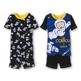 Callou Toddler Boys 3 Piece Short Sleeve Pajama Set   2T Black