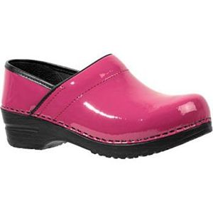 Sanita Clogs Womens Professional Patent Fuchsia Shoes, Size 40 M   457406W 79