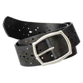 Mossimo Supply Co. Black Laser Perforated Stud Belt   S