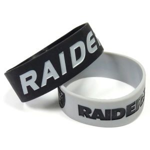 Oakland Raiders AMINCO INC. Wide Bracelet 2pk Aminco