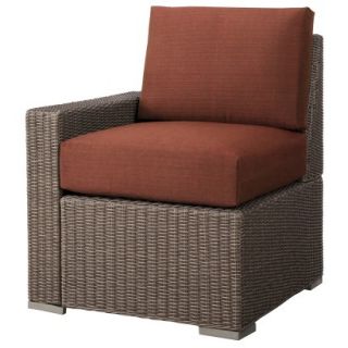 Outdoor Patio Furniture Threshold Orange Wicker Sectional Right Arm Chair,
