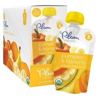 Plum Organics Second Blends Pumpkin   Banana 4 ounce Pouch (pack Of 6)
