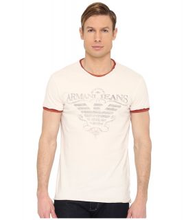 Armani Jeans Crew Neck Tee Mens T Shirt (White)