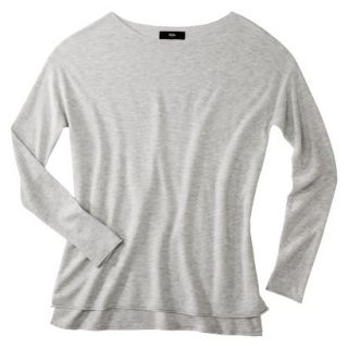 Mossimo Womens Crew Neck Pullover Sweater   Heather Gray XL